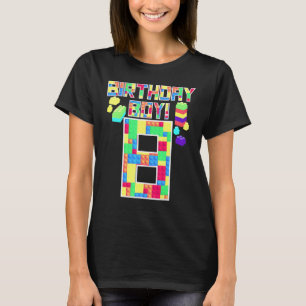 Camiseta Cumpleaños 8 adorable 8 años de edad construcción 