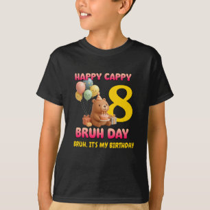 Camiseta Cumpleaños 8 de Capybara personalizado FELIZ CAPPY