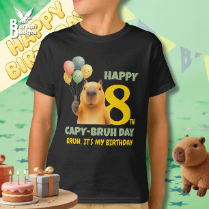Camiseta Cumpleaños 8 de Capybara personalizado FELIZ DÍA D