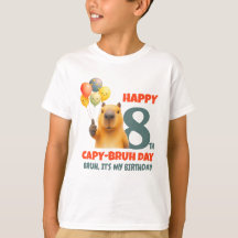 Cumpleaños 8 de Capybara personalizado FELIZ DÍA D