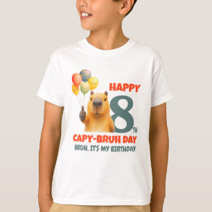 Camiseta Cumpleaños 8 de Capybara personalizado FELIZ DÍA D