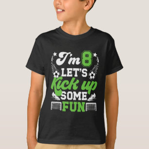 Camiseta Cumpleaños 8 Fútbol Niño De Ocho Años Juega Fútbol