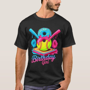 Camiseta Cumpleaños 8 Helado Suave Goteo 8 Años Niña