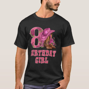 Camiseta Cumpleaños 8 Rodeo Occidental Vaquera Ocho 8 Años