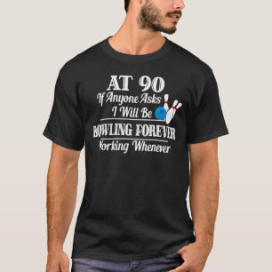 Camiseta Cumpleaños 90 Bolos 90 Años de Edad