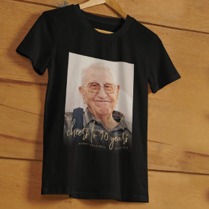 Camiseta Cumpleaños 90 Personalizado con Foto Cheers