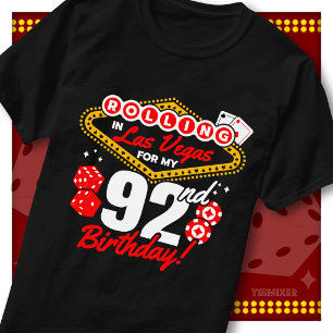 Camiseta Cumpleaños 92 en la Fiesta de Casino Rodante en La