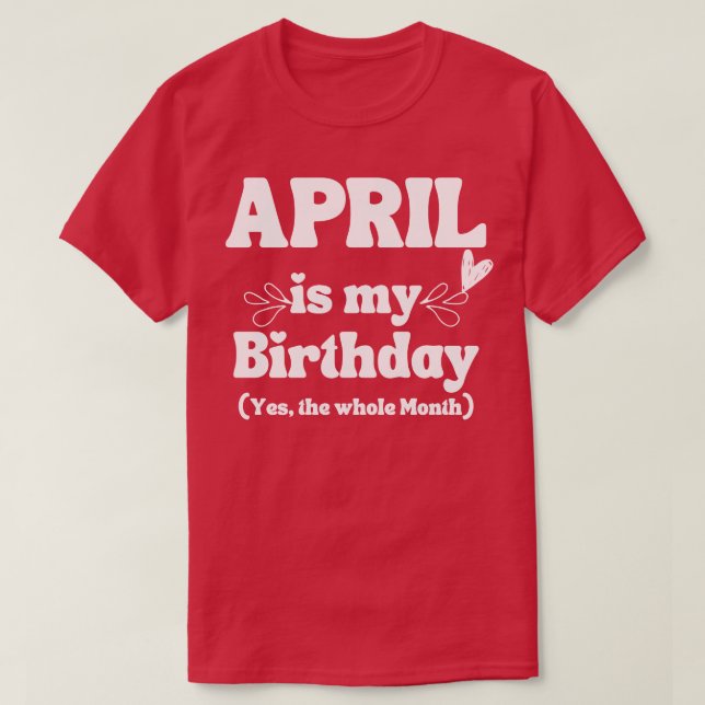 Camiseta Cumpleaños 9 de abril (Diseño del anverso)