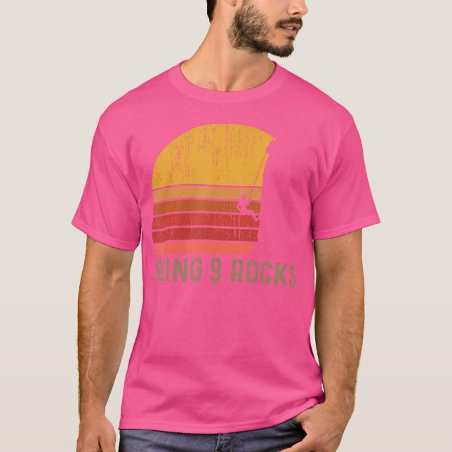Camiseta Cumpleaños 9 Rock Climbing (Anverso)