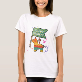 Camiseta Cumpleaños adorable dibujado a mano