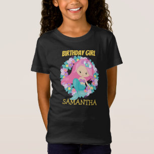 Camiseta Cumpleaños amarilla de la sirena