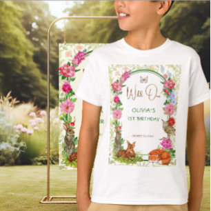 Camiseta Cumpleaños Amigos Florales de Wild One
