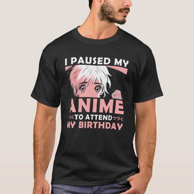 Camiseta Cumpleaños Anime Merch Kawaii Otaku Anime Cumpleañ (Anverso)