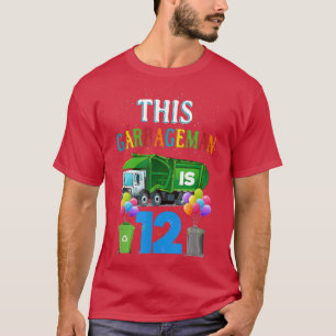 Camiseta Cumpleaños basura camión 12 años