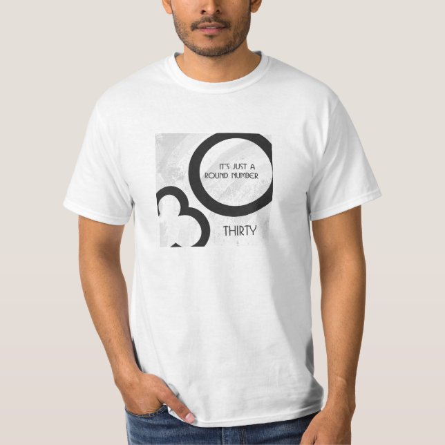 Camiseta Cumpleaños blanco de 30 décadas (Anverso)