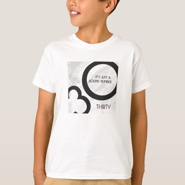 Camiseta Cumpleaños blanco de 30 décadas (Anverso)
