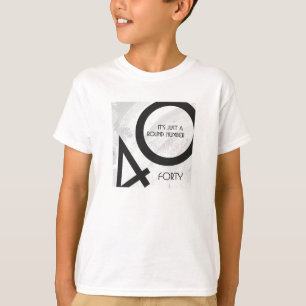 Camiseta Cumpleaños blanco de 40 décadas