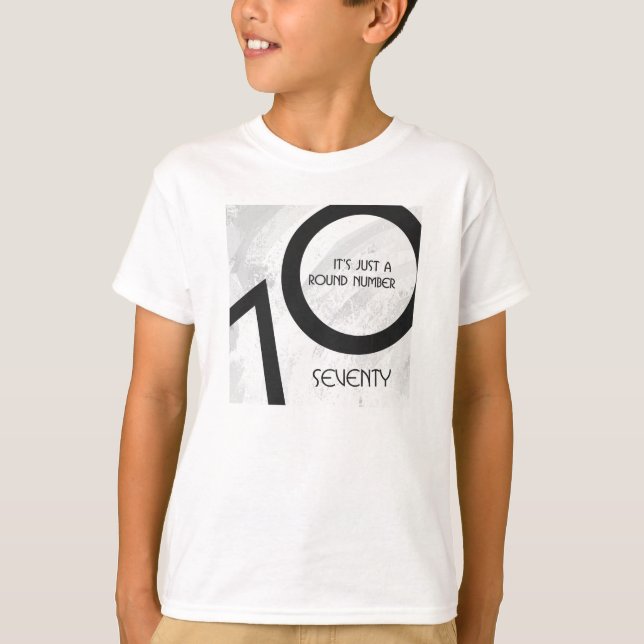 Camiseta Cumpleaños blanco de 70 décadas (Anverso)