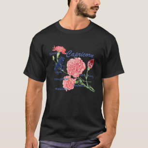Camiseta Cumpleaños Capricornio Enero Carnation Garnet Naci