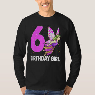 Camiseta Cumpleaños Chica 6 Mujeres Tees de amor de hadas C