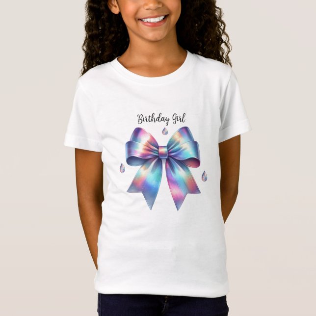Camiseta Cumpleaños Chica Arco Irisdiscente (Anverso)