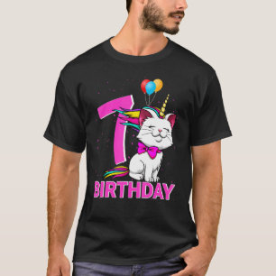 Camiseta Cumpleaños chica Caticorn  Amor de gato lindo