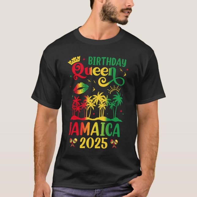 Camiseta Cumpleaños Chica de Jamaica 30.º 40° Fiesta Jamaic (Anverso)