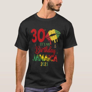 Camiseta Cumpleaños Chica De Jamaica 30.º Partido De Equipa