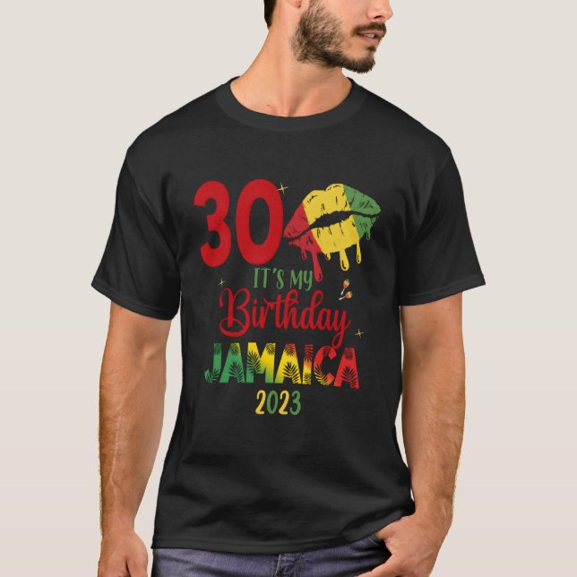 Camiseta Cumpleaños Chica De Jamaica 30.º Partido De Equipa (Anverso)