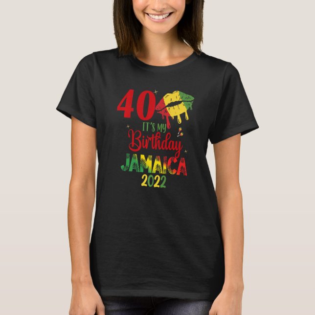 Camiseta Cumpleaños Chica de Jamaica 30.º partido de ropa d (Anverso)