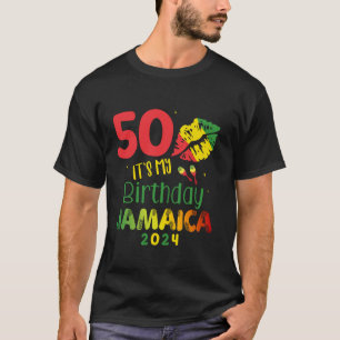 Camiseta Cumpleaños Chica de Jamaica 50 cumpleaños 2024 Jam