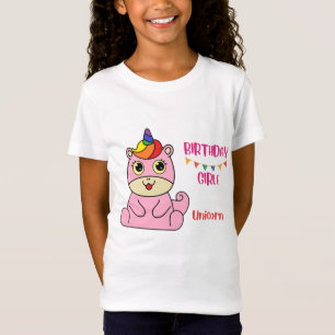 Camiseta cumpleaños chica de unicornio, cumpleaños de Toddl