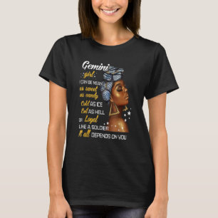 Camiseta Cumpleaños Chica Gemini Puede O Junio Mujeres