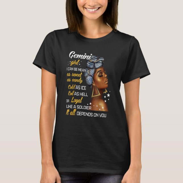 Camiseta Cumpleaños Chica Gemini Puede O Junio Mujeres (Anverso)