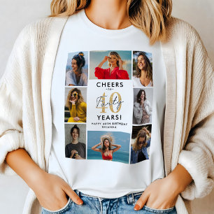 Camiseta Cumpleaños Collage de Fotos ¡40 Años!