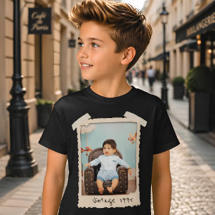 Camiseta Cumpleaños con Foto Vintage Personalizada