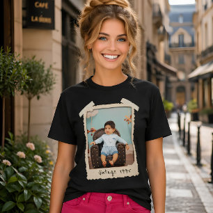 Camiseta Cumpleaños con Foto Vintage Personalizada