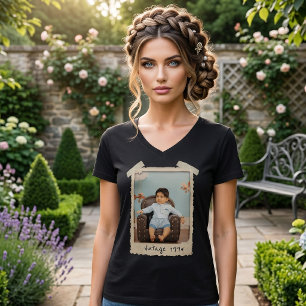 Camiseta Cumpleaños con Foto Vintage Personalizada