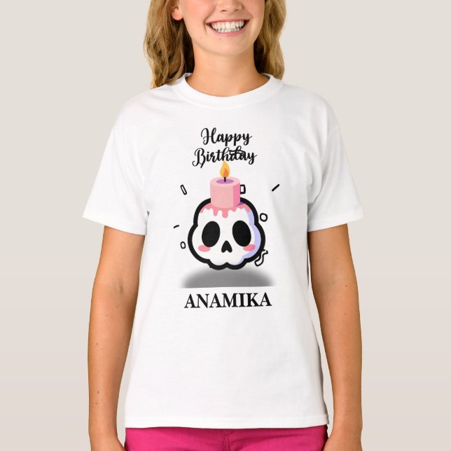 Camiseta Cumpleaños con Nombre Personalizado (Anverso)
