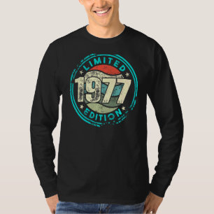 Camiseta Cumpleaños con y nacido en la cosecha de 1977