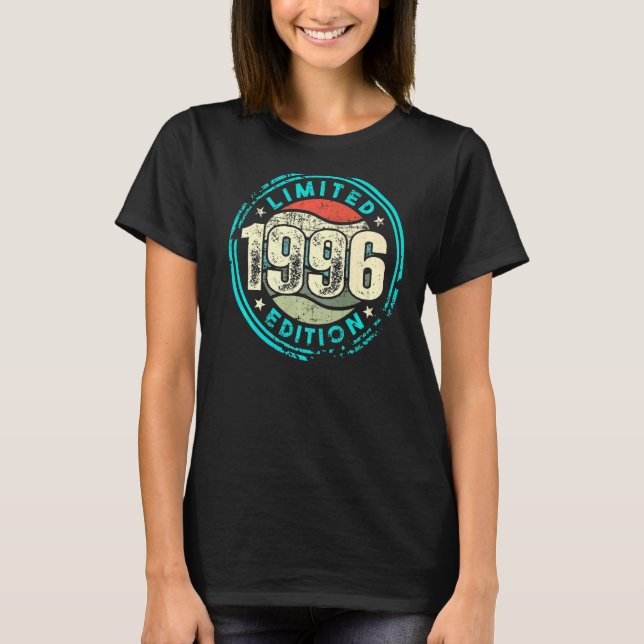 Camiseta Cumpleaños con y nacido en la cosecha de 1996 (Anverso)