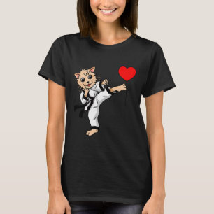 Camiseta Cumpleaños Corazón Saludos de Cumpleaños Gato Kara