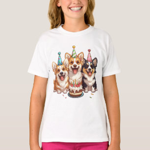 Camiseta Cumpleaños Corgi Dogs
