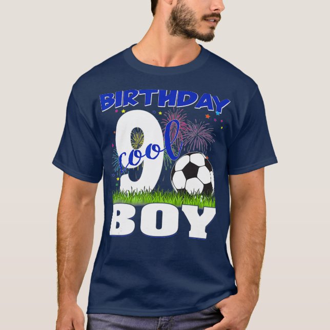Camiseta Cumpleaños cumpleaños Guay 9 años niño de fútbol (Anverso)