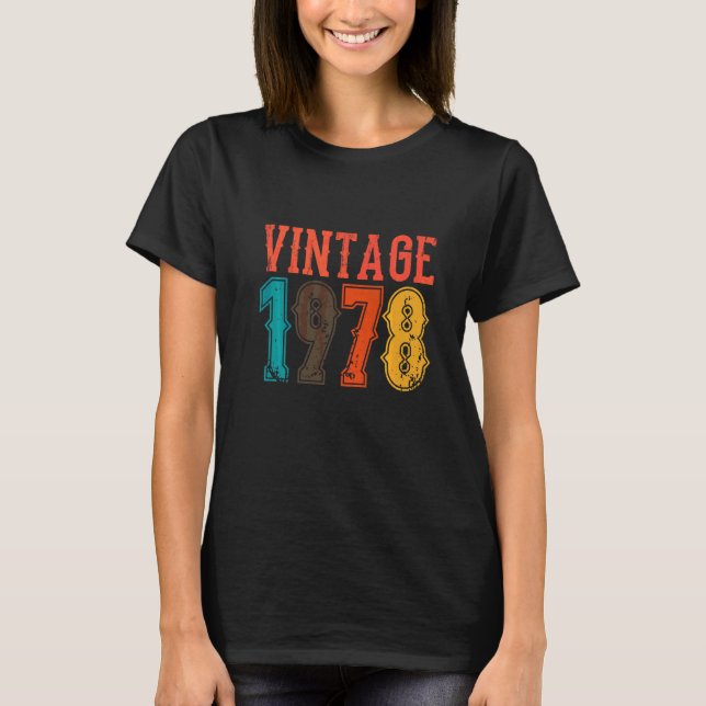 Camiseta Cumpleaños Dad Vintage 1978 (Anverso)