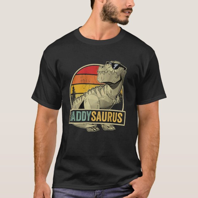 Camiseta Cumpleaños Daddysaurus T Rex Dinosaurio DaddySauru (Anverso)