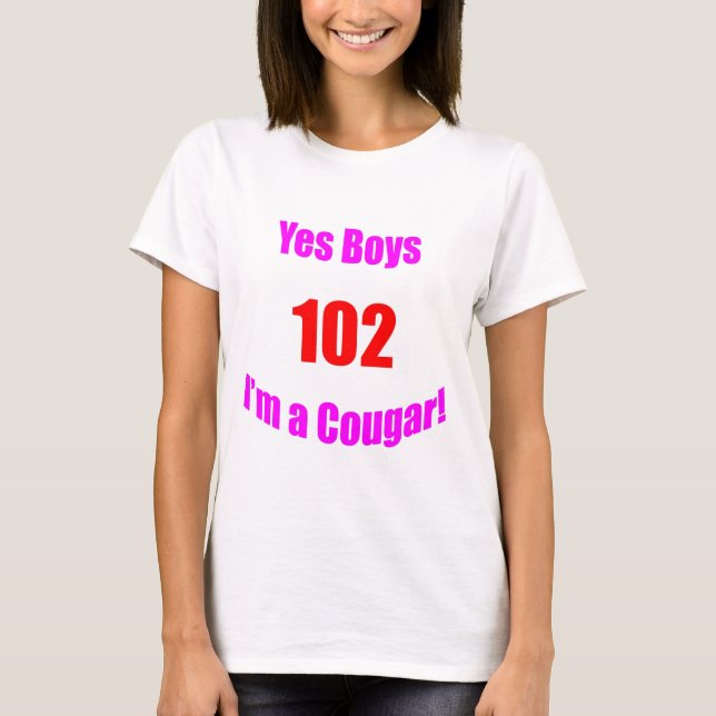 Camiseta Cumpleaños de 102 pumas (Anverso)