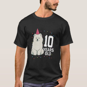 Camiseta Cumpleaños de 10 años Samoyed Dog Puppy 10° parte