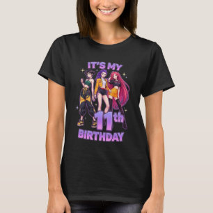 Camiseta Cumpleaños de 11 años K pop Niños Cumpleaños 11 añ
