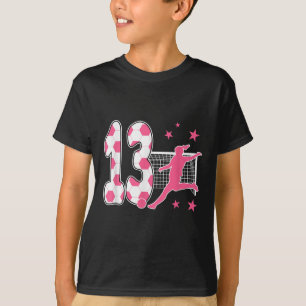 Camiseta Cumpleaños de 13 años amante del fútbol 13º tema d
